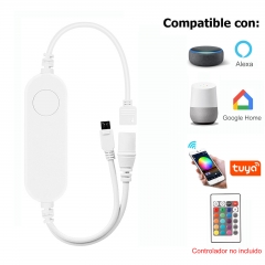 DOSYU RGBW LED Strip Control Adapter, WiFi LED Controller, IR Remote Control Dimmable 4 Pin LED Strip Light 5050 3528 2835 LED Light