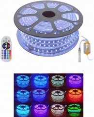 DOSYU 5050 LED Strip Light 25M, IP65 Waterproof Cuttable Decorative Strip Light with Remote Control for Home/Building/Christmas Light Decorating