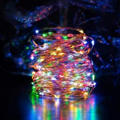 DOSYU Solar LED Christmas Light String, 10 Meters 100LED 8 Kinds Mode IP65 Waterproof, Solar Garden Light, Outdoor/Indoor, Trees, Christmas