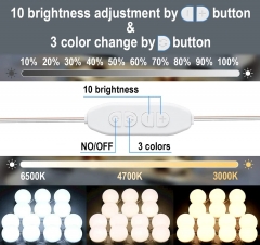 DOSYU LED Makeup Light with 14 Bulbs and 3 Color Modes, Adjustable Brightness, Dressing Table Lamp
