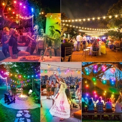 DOSYU S14 Solar Light String, 13m/30 Bulbs, IP65 Waterproof, APP Remote Control, LED Christmas Decoration