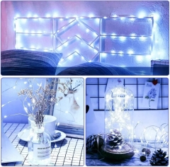 DOSYU LED Decorative Strip Light, 2 x 10m 100LED Waterproof Lighting, 8 Modes with Remote Control, Christmas, Interior and Exterior Decoration