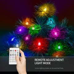 DOSYU 2M 20LED Christmas Light Pendant Decoration, 24 Key Remote Control for Festival, Birthday Party, Christmas (Bells & Christmas Tree)