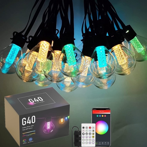 15M/49.2 FT Christmas Light String, 25pcs, IP65 Waterproof, for Christmas Decoration, Porch, Garden, Pool, Party, Campsite