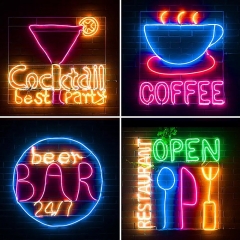 5m 10 different colors monochrome neon strips