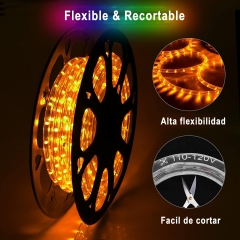 Christmas Light, LED Christmas Clear Hose, 8 Mode Color Change, IP67 Waterproof Light for Deck Decoration, Patio, Shrub, Camp, Landscape Lighting
