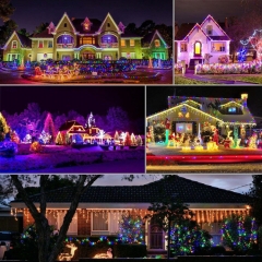 Unicel Christmas light string, 8 modes, indoor outdoor party courtyard garden decoration Christmas retro decoration