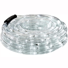 10M transparent christmas led hose, 200LED 110V 2 wire cuttable outdoor christmas rope light, 200LED outdoor waterproof warm wind rope light, suitable for indoor, courtyard, camping, landscape lighting