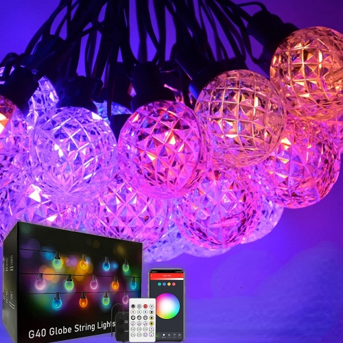 DOSYU 5M 25LED G40 Spherical Crystal Light String, IP65 Waterproof, Used for Christmas Decoration, Porch, Garden, Swimming Pool, Party, Campsite